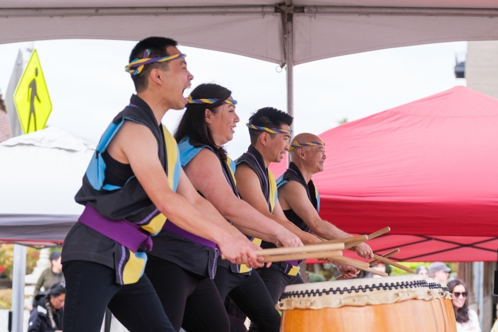 Taiko performance at San Jose Nikkei Matsuri