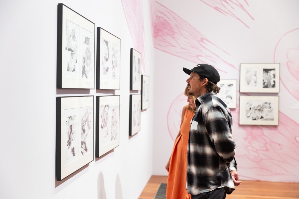 Guests enjoy the exhibition